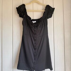 Frankie's Bikinis | Dresses | Nwt Aiello By Frankies Bikinis Black Silk Mini  Dress | Poshmark